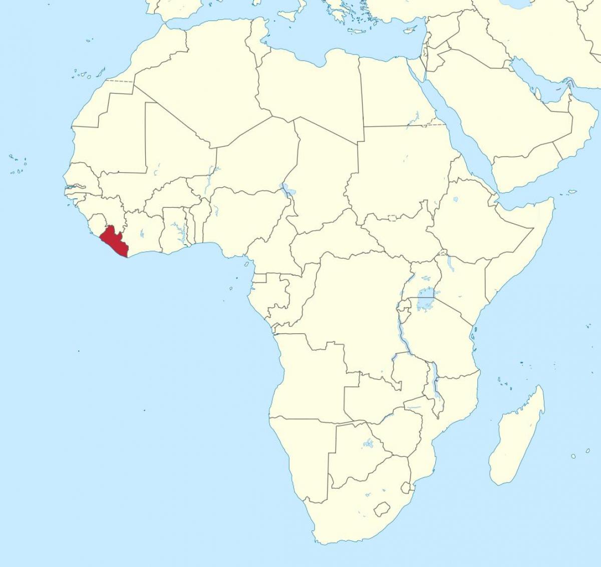 harta Liberia, africa