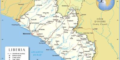 Harta Liberia, africa de vest