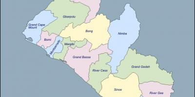 Harta Liberia județe