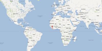 Liberia localizare pe harta lumii